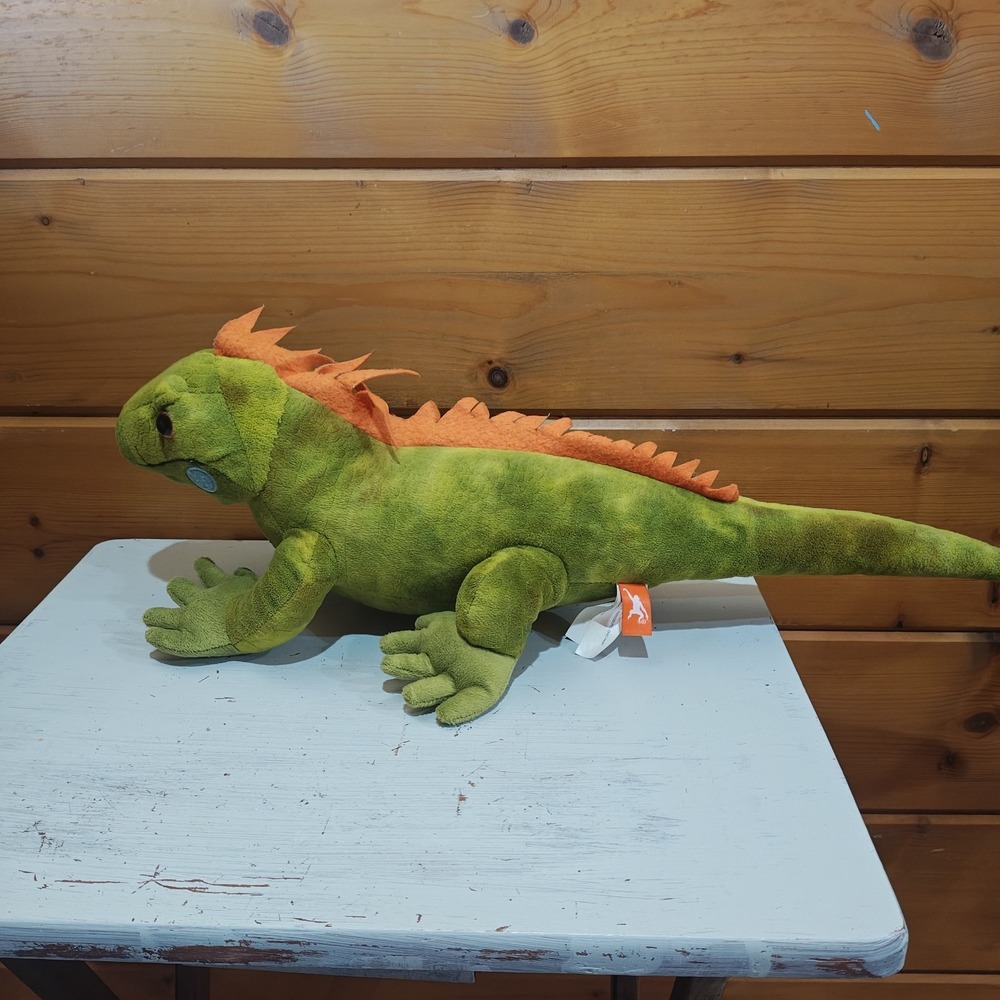 Wild Republic 22" Green Iguana Lizard Plush Stuffed Zoo Animal Cuddlekin